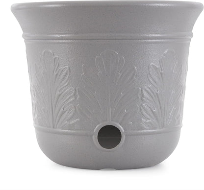 Suncast 300 Foot Heavy Duty 5 Gallon Decorative Plastic Hose Pot for Expandable and Lightweight Hoses, Ideal for Garden, Patio and Backyard Use
