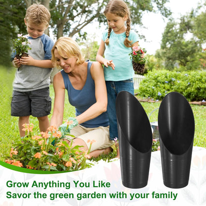 M METERXITY 18-Pack Bonsai Soil Scoops, Plastic Garden Soil Scoops Bucket Shovel Potting Scoopers for Transplanting/Flower Planting/Plant Succulent, Colorful Small Gardening Tools [Multicolor]