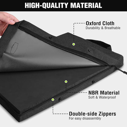 WORKPRO 17" Kneeling Pad with Removable Cover, Soft Pad Cushioning for Knee, Large Foam Kneeler Pad for Gardening, Daily Chores, Workout Supplies, Blue Floral Printing