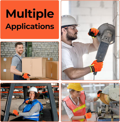 Work Gloves for Men & Women, Utility Mechanic Working Gloves Touch Screen, Flexible Gardening Gloves for Yard