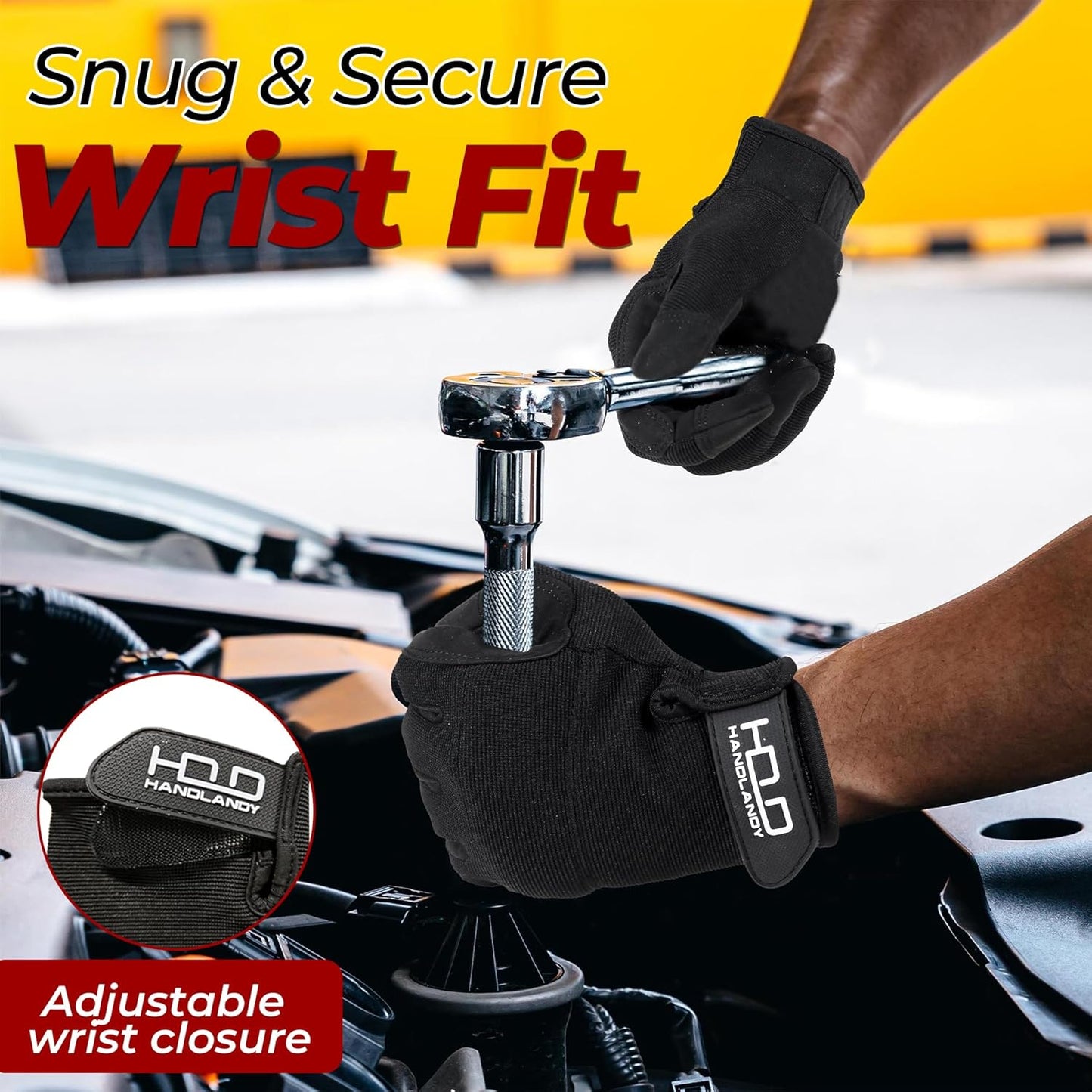 Work Gloves for Men & Women, Utility Mechanic Working Gloves Touch Screen, Flexible Gardening Gloves for Yard
