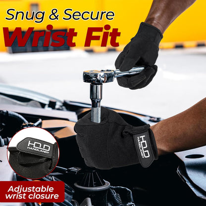 Work Gloves for Men & Women, Utility Mechanic Working Gloves Touch Screen, Flexible Gardening Gloves for Yard