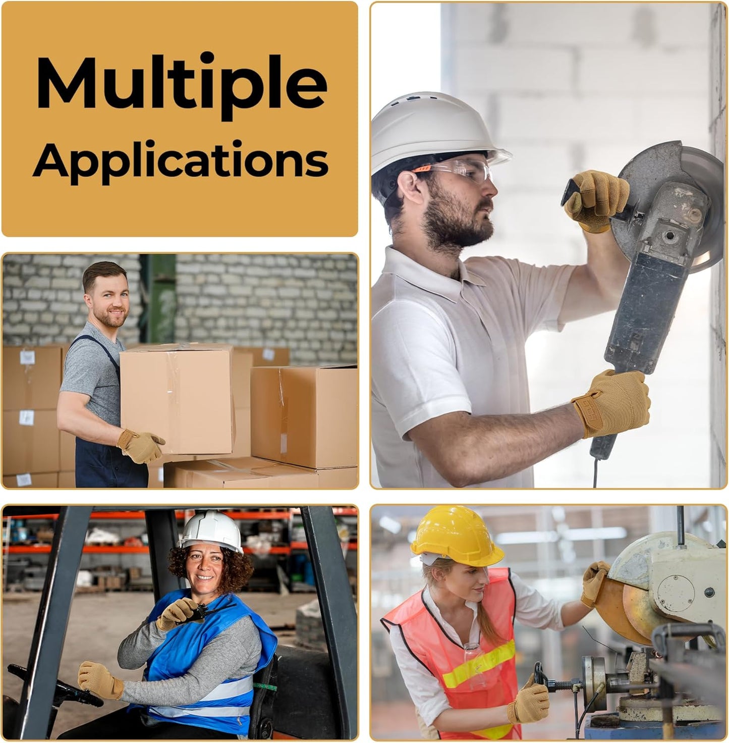Work Gloves for Men & Women, Utility Mechanic Working Gloves Touch Screen, Flexible Gardening Gloves for Yard