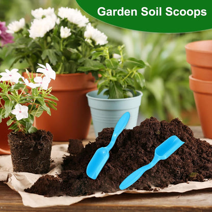 M METERXITY 20-Pack Mini Gardening Shovel Spoons, Plastic Garden Soil Scoops for Cultivation Digging Transplanting/Flower Planting/Plant Succulent, Colorful Small Gardening Tools [Multicolor]