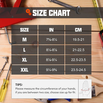 Work Gloves for Men & Women, Utility Mechanic Working Gloves Touch Screen, Flexible Gardening Gloves for Yard