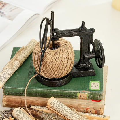 Sungmor Cast Iron Garden Twine Holder Set - 1300ft. Natural Jute Twine String & Rope Rack & Scissors - Decorative & Practical Home Arts Crafts Tools for Picture Display Gift Wrapping Packing Gardening