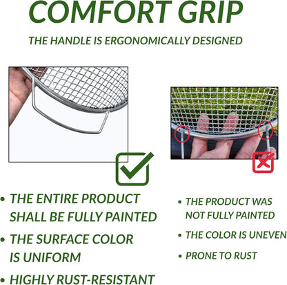 3PCS Soil Sifter for Gardening, Rock Sifter for 5gallon Bucket, Dirt Sifter Compost Sifter, Sifter for Gravel Sawdust Vermicompost, 3mm, 6mm,8mm, Soil Sifter with Handle