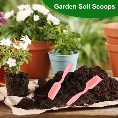 M METERXITY 20-Pack Mini Gardening Shovel Spoons, Plastic Garden Soil Scoops for Cultivation Digging Transplanting/Flower Planting/Plant Succulent, Colorful Small Gardening Tools [Multicolor]
