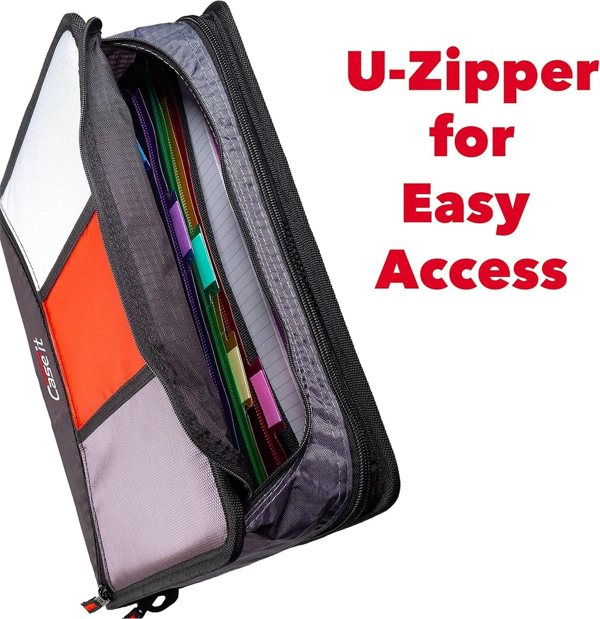 School Zipper Binder | 3-Inch O-Rings | 600-Sheet | D-146 Key Lime