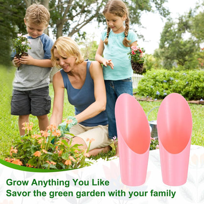 M METERXITY 18-Pack Bonsai Soil Scoops, Plastic Garden Soil Scoops Bucket Shovel Potting Scoopers for Transplanting/Flower Planting/Plant Succulent, Colorful Small Gardening Tools [Multicolor]