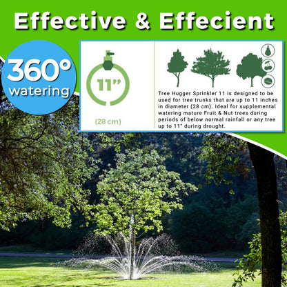 Tree Watering System - 360° Outward Spray Tree Watering Ring - Sprinkler Ring for Trees & Shrubs - Reaches The Nutrition Zone for Tree Root Watering (7 Inch)