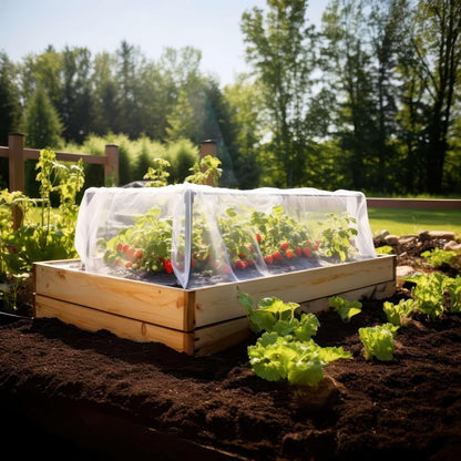 Garden Netting for Bird, Insect and Bug Cover 10x10FT | Multiple Size White Mesh Fabric Mosquito Net for Fruit & Vegetable Protection | Agricultural Strawberry, BlackBerry & Berry Plant Barrier