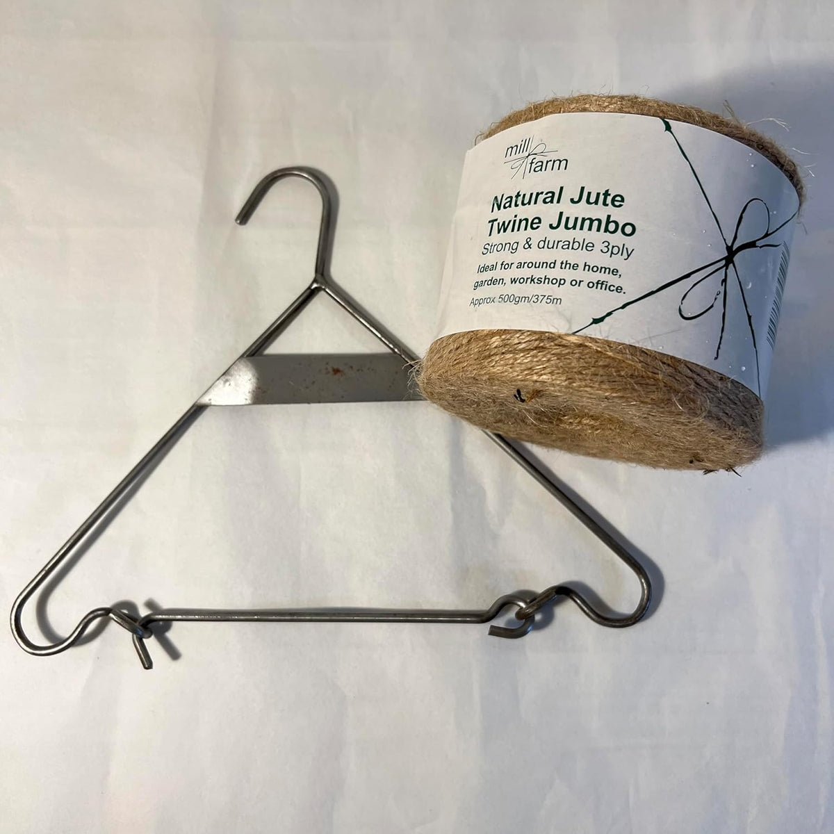 Thorness Cast iron hanging jute string dispenser garden accessory | Garden accessory | Supplied with 375m Natural Jute Twine, 18cm (H) x 20cm (W), 30263