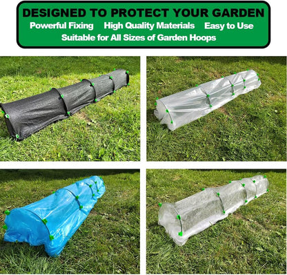 Greenhouse Clamps for 0.32-0.45inch Greenhouse Hoops, Garden Support Frame,Grow Tunnel,Plant Support Stakes.for Fixing Plant Cover,Plastic Sheeting,Film Row Cover,net.(30pcs)