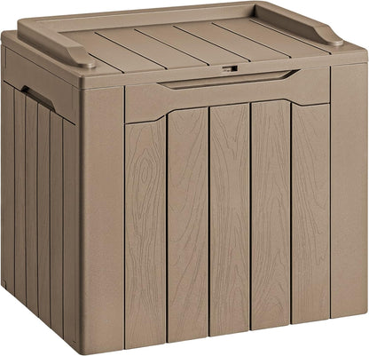 30 Gallon Resin Deck Box Waterproof Outdoor Storage Box for Patio Furniture Pool Accessories Indoor Storage for Cushion Garden Tools (30 Gallon, Black)