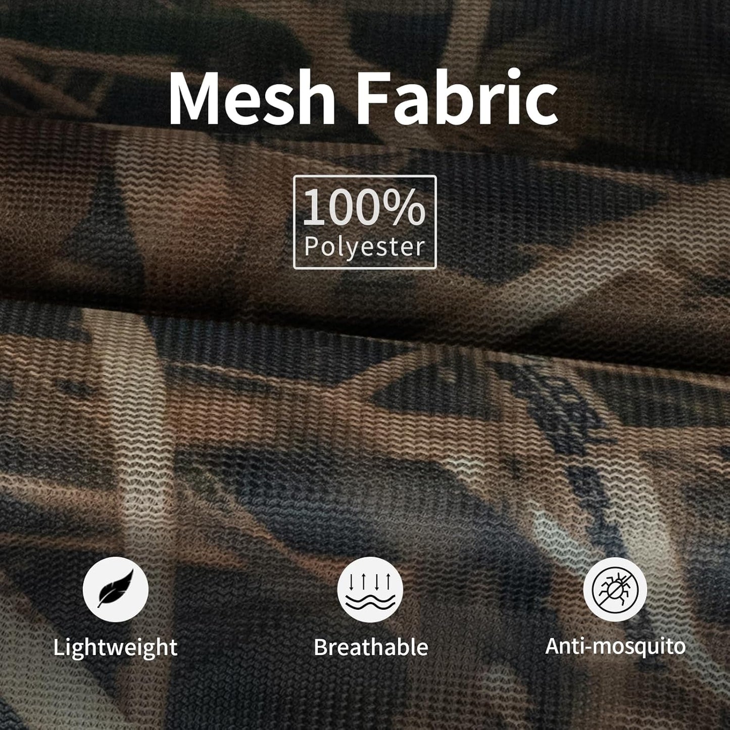 Mosquito Netting Suit Bug Net Mesh Clothing with Hood Outdoor Garden Hunting Camo Protection from Fly Insects Bugs
