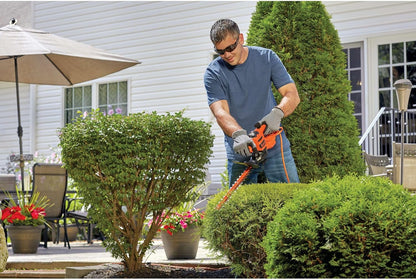 BLACK+DECKER Electric Hedge Trimmer, 17-Inch Corded 3.2 Amp, Dual Action, Reduced Vibration, Cleaner Cut, Lightweight, 3800 Cuts per Min (BEHT150)