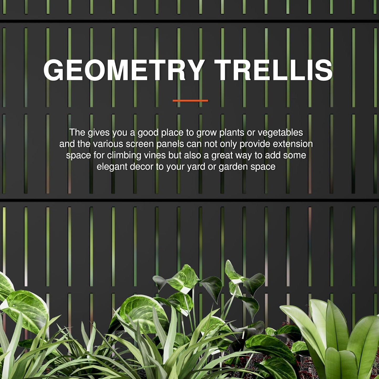 Casaphoria Metal Raised Garden Bed with Trellis and Wheels, 72"x47"x16" Planter Box for Climbing Plants, Vegetables & Vines, Features Drainage Holes and Privacy Screen (Black-Louver) - Colors A