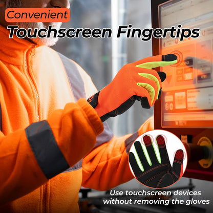 Work Gloves for Men & Women, Utility Mechanic Working Gloves Touch Screen, Flexible Gardening Gloves for Yard