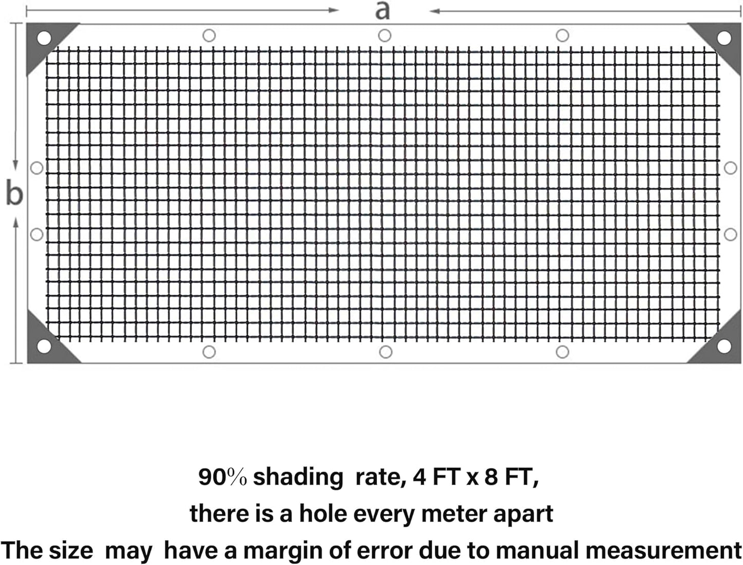 winemana 70% Shade Cloth 10x20 FT - Durable UV Blocking Mesh Tarp for Garden, Patio, Greenhouse & Chicken Coop - Sun Shade Cover with Grommets for Plants, Dog Kennel, Outdoor Use