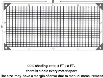 winemana 70% Shade Cloth 10x20 FT - Durable UV Blocking Mesh Tarp for Garden, Patio, Greenhouse & Chicken Coop - Sun Shade Cover with Grommets for Plants, Dog Kennel, Outdoor Use