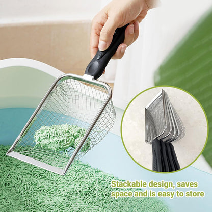 2 Pcs Gardening Soil Sifter, Handheld Shovel, Shape Garden Sieve Sifter with Handle (3.8mm and 5mm Mesh), Portable Gardening Sifter for Gradening Sand Soil Dirt Compost (2 Set)