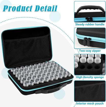 60 Slots Seed Storage Organizer with 20 Seed Envelopes, Sturdy Seed Organizer Storage Box with Zipper Bag Label Stickers(Seeds not Included), Seed Storage Container for Flower Plants Garden