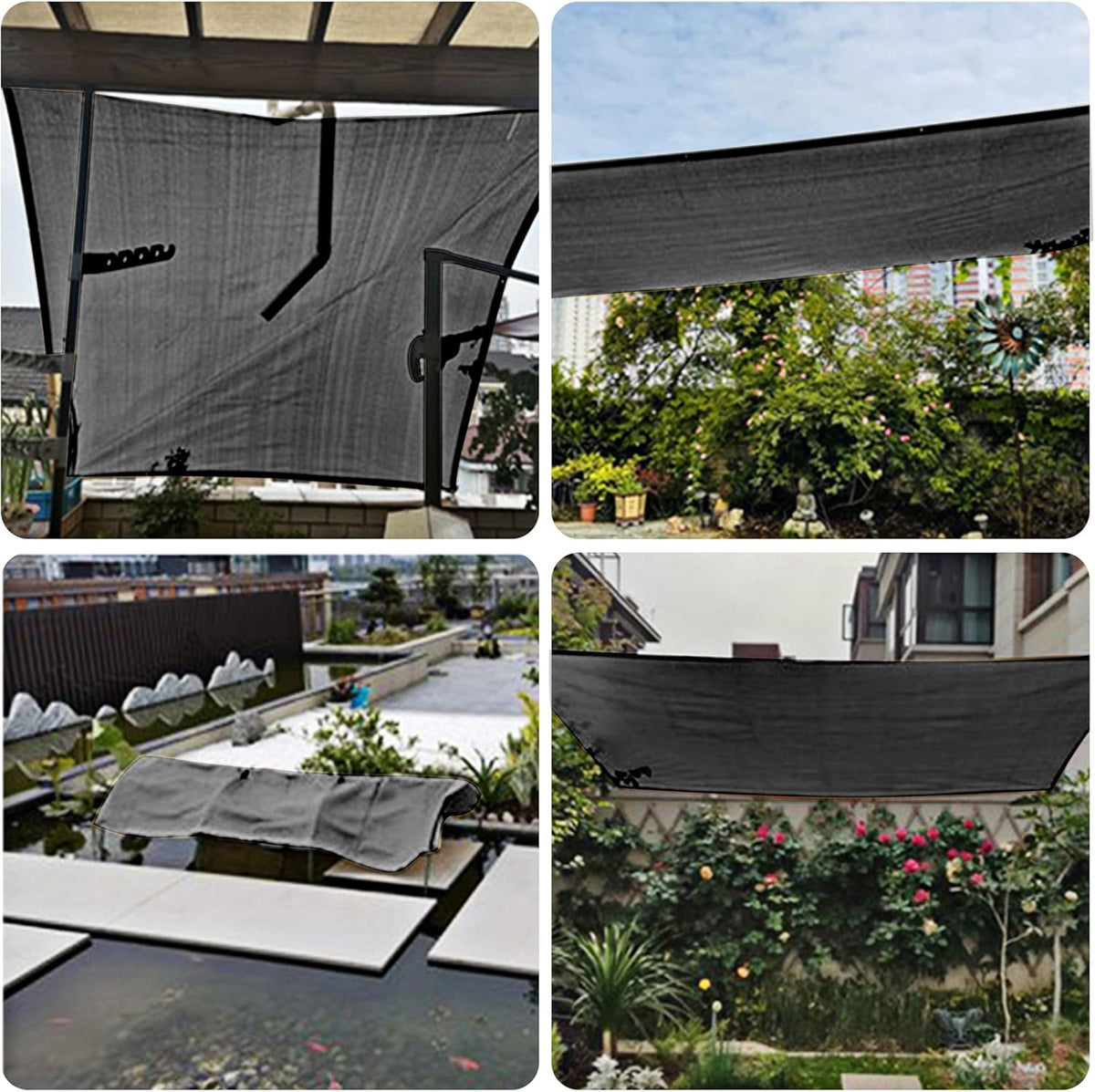 winemana 70% Shade Cloth 10x20 FT - Durable UV Blocking Mesh Tarp for Garden, Patio, Greenhouse & Chicken Coop - Sun Shade Cover with Grommets for Plants, Dog Kennel, Outdoor Use