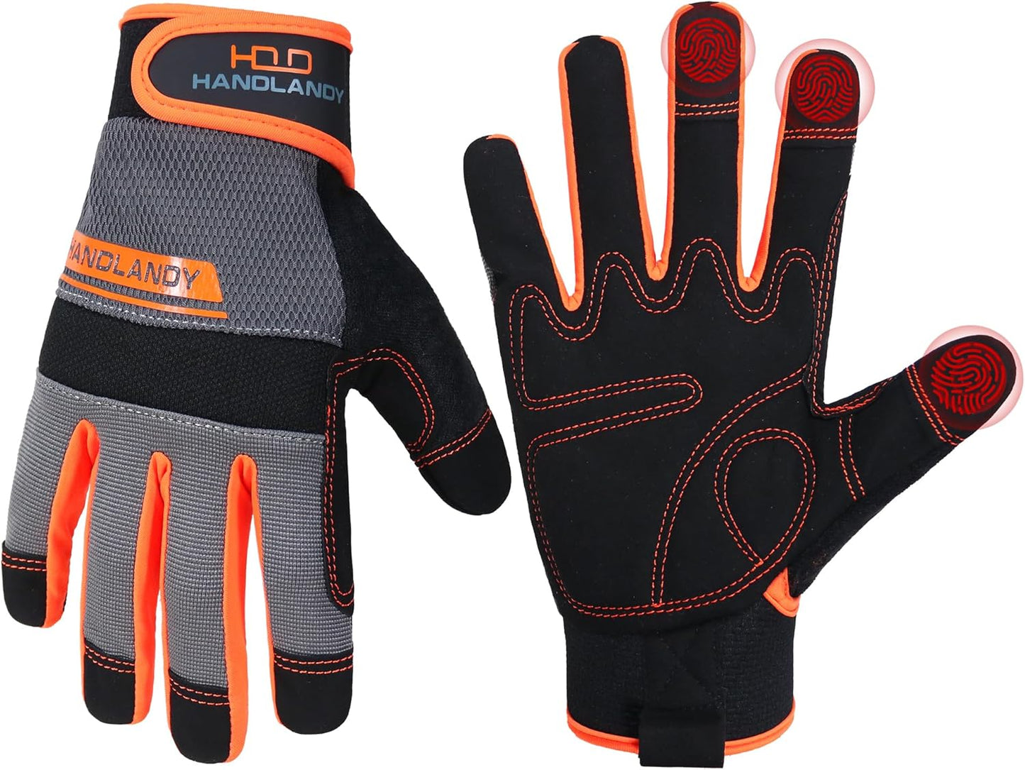 Work Gloves for Men & Women, Utility Mechanic Working Gloves Touch Screen, Flexible Gardening Gloves for Yard