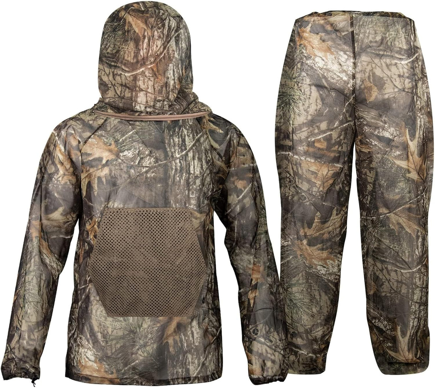 Mosquito Netting Suit Bug Net Mesh Clothing with Hood Outdoor Garden Hunting Camo Protection from Fly Insects Bugs