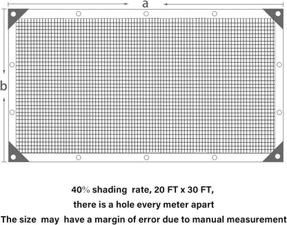 winemana 70% Shade Cloth 10x20 FT - Durable UV Blocking Mesh Tarp for Garden, Patio, Greenhouse & Chicken Coop - Sun Shade Cover with Grommets for Plants, Dog Kennel, Outdoor Use