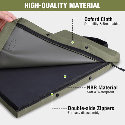 WORKPRO 17" Kneeling Pad with Removable Cover, Soft Pad Cushioning for Knee, Large Foam Kneeler Pad for Gardening, Daily Chores, Workout Supplies, Blue Floral Printing