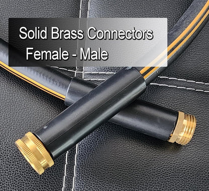 Atlantic Female to Female Heavy Duty Garden Hose 5/8 Inch x 2 ft Black Water Hose Short Connection Leader Hose 2 Foot - Colors A