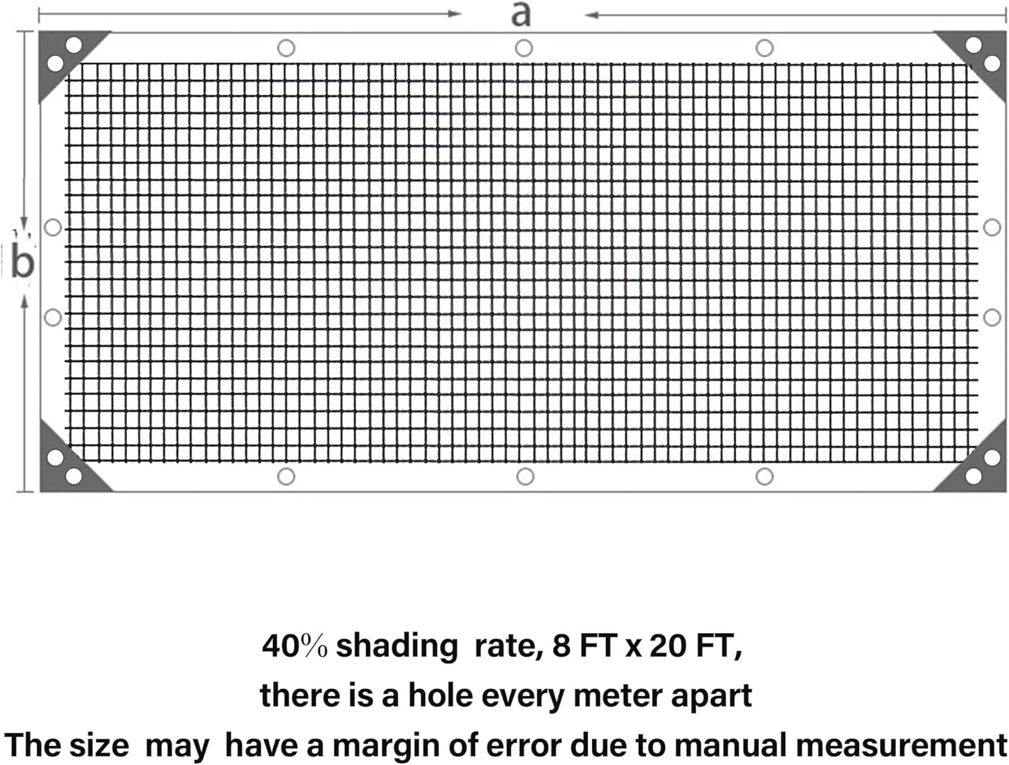winemana 70% Shade Cloth 10x20 FT - Durable UV Blocking Mesh Tarp for Garden, Patio, Greenhouse & Chicken Coop - Sun Shade Cover with Grommets for Plants, Dog Kennel, Outdoor Use