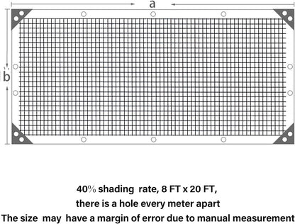 winemana 70% Shade Cloth 10x20 FT - Durable UV Blocking Mesh Tarp for Garden, Patio, Greenhouse & Chicken Coop - Sun Shade Cover with Grommets for Plants, Dog Kennel, Outdoor Use