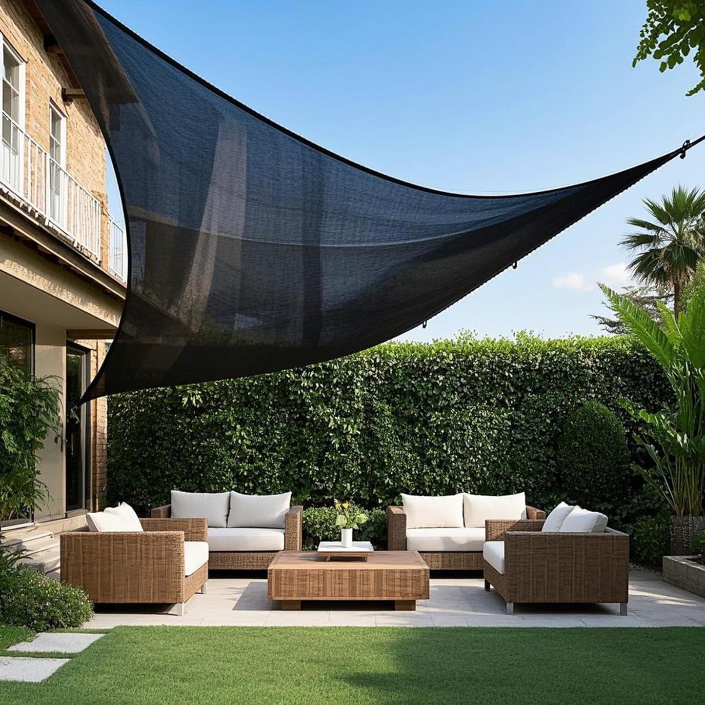 winemana 70% Shade Cloth 10x20 FT - Durable UV Blocking Mesh Tarp for Garden, Patio, Greenhouse & Chicken Coop - Sun Shade Cover with Grommets for Plants, Dog Kennel, Outdoor Use