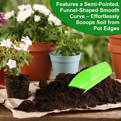 M METERXITY 18-Pack Bonsai Soil Scoops, Plastic Garden Soil Scoops Bucket Shovel Potting Scoopers for Transplanting/Flower Planting/Plant Succulent, Colorful Small Gardening Tools [Multicolor]