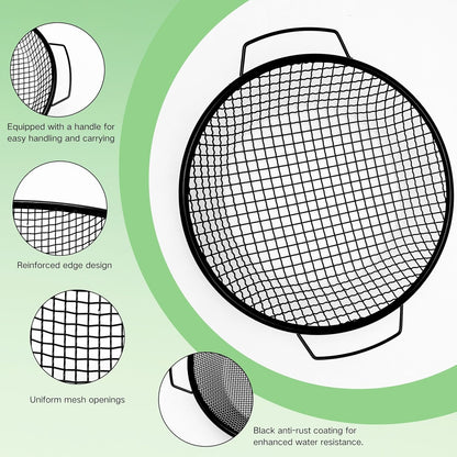 3PCS Soil Sifter for Gardening, Rock Sifter for 5gallon Bucket, Dirt Sifter Compost Sifter, Sifter for Gravel Sawdust Vermicompost, 3mm, 6mm,8mm, Soil Sifter with Handle