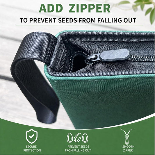 Zippered Seed Storage Organizer Binder with Handle, Waterproof & Insect-Proof Gardening Seed Book, 4 * 6 Inch Pocket Fits Most Seed Packets and Hold 120+ Seed Envelope