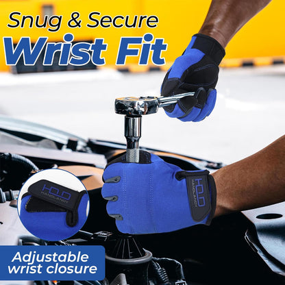 Work Gloves for Men & Women, Utility Mechanic Working Gloves Touch Screen, Flexible Gardening Gloves for Yard
