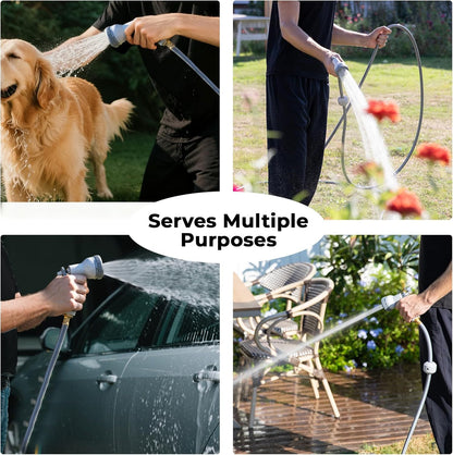 Retractable Garden Hose Reel,1/2 in x 65ft Wall Mounted Hose Reel, Optional Position Lock，Slow-Retract System，Wall Mounted，180°Swivel Bracket，Light Grey