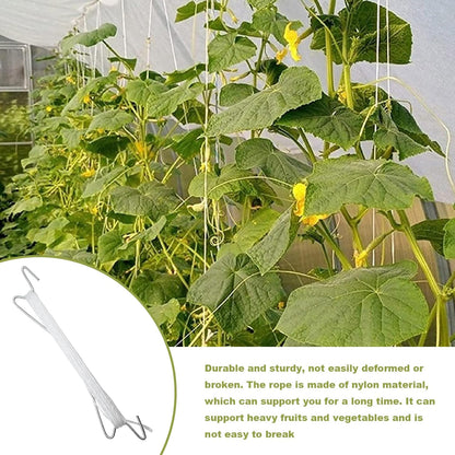 Saihisday Plant Climbing Hooks Tomato Support J Hook Reusable Tomato Twine String Cucumber Trellis Clips Plant Support Clips