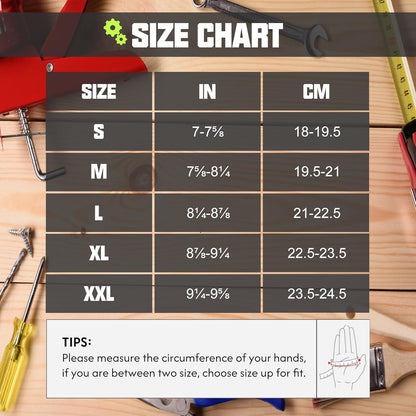 Work Gloves for Men & Women, Utility Mechanic Working Gloves Touch Screen, Flexible Gardening Gloves for Yard