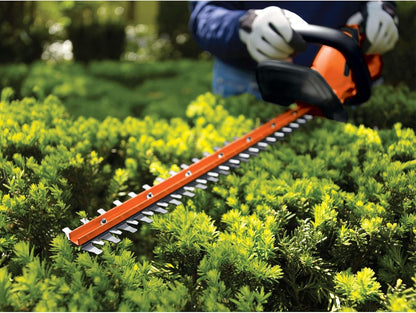 BLACK+DECKER 20V MAX Cordless Hedge Trimmer, Battery and Charger Included, 22 Inch Steel Blade Lightweight Bush Trimmer, Soft Grip, Less Vibration (LHT2220)