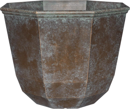 Classic Home and Garden by Growscape Shaina Planting Pots - Lightweight Indoor & Outdoor Plant Pots - UV-Resistant Resin Flower Pots - Pot Planters for Flowers & Herbs (15” Earth)