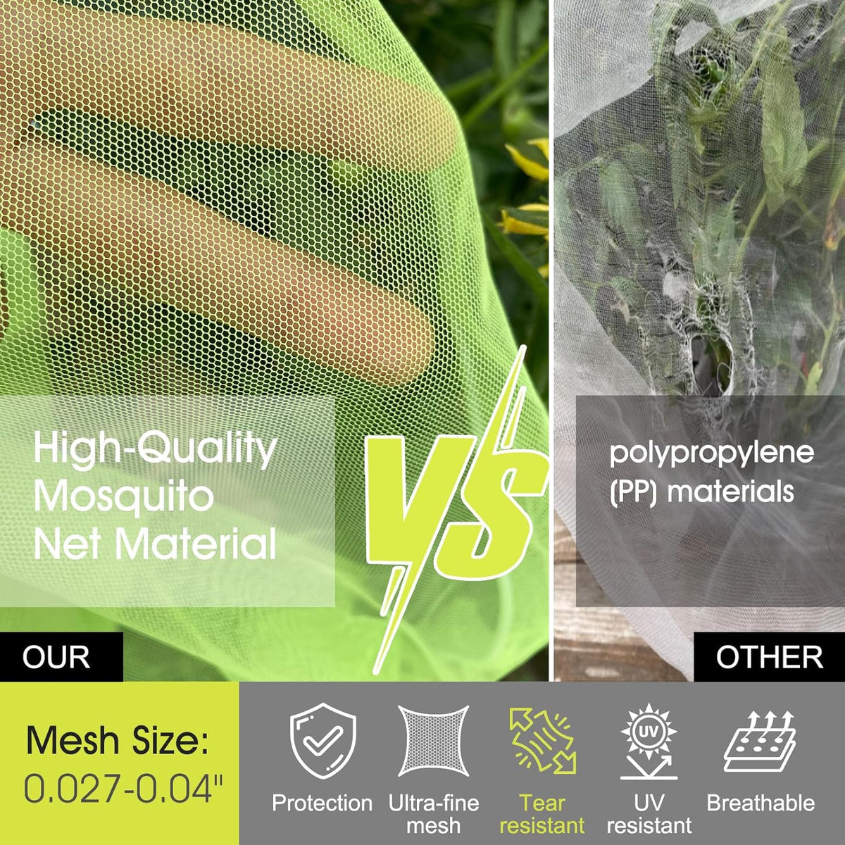 Fruit Tree Netting, RIFNY 3.9 X 3.3 FT Blueberry Bush Netting Cover with Zipper Drawstring, Outdoor Mosquito Net Garden Netting Cover Protector Plant from Birds Cicadas Animals Insect (4 PCS, White)