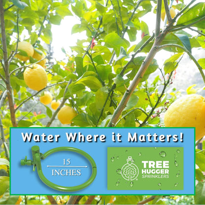 Tree Watering System - 360° Outward Spray Tree Watering Ring - Sprinkler Ring for Trees & Shrubs - Reaches The Nutrition Zone for Tree Root Watering (7 Inch)