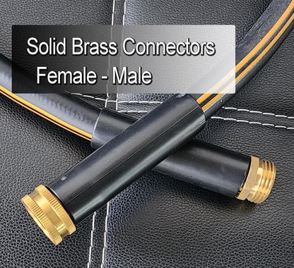 Atlantic Female to Female Heavy Duty Garden Hose 5/8 Inch x 2 ft Black Water Hose Short Connection Leader Hose 2 Foot - Colors C