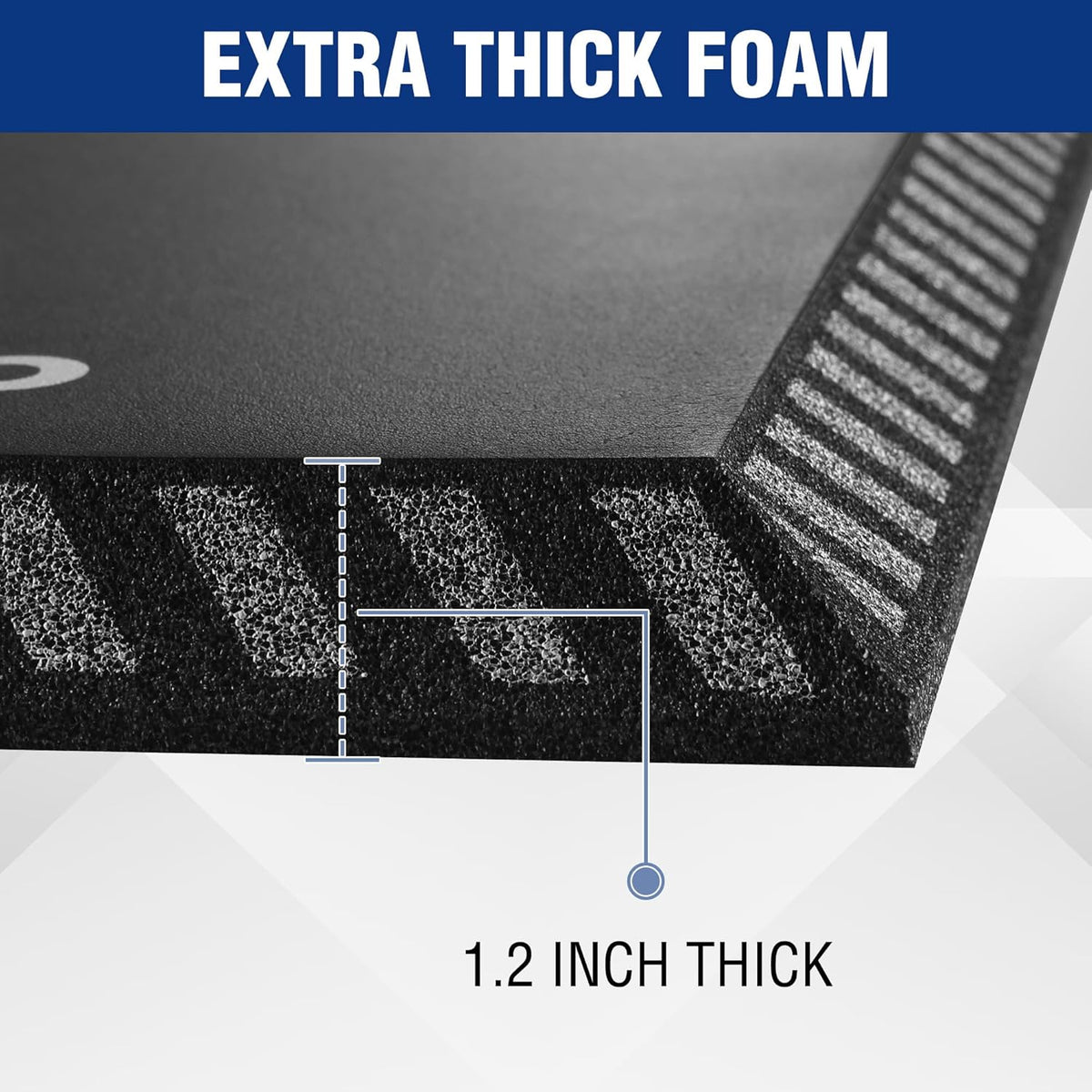 WORKPRO Extra Thick Kneeling Pad, Soft NBR Foam Knee Cushioning, Extra Large Foam Kneeler Mat for Auto-Repair, Gardening, Workout Supplies, 28 x 16 x 1.2in, Black