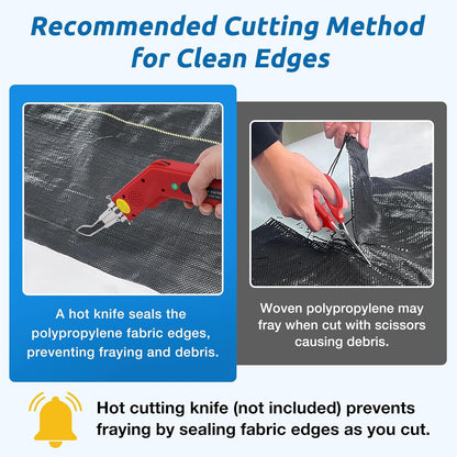4ft x300ft Black Weed Barrier 3.5oz Landscape Premium Fabric-Heavy Duty Woven Ground Cloth with Superior Permeability Weed Control Convenient Design - Colors BK